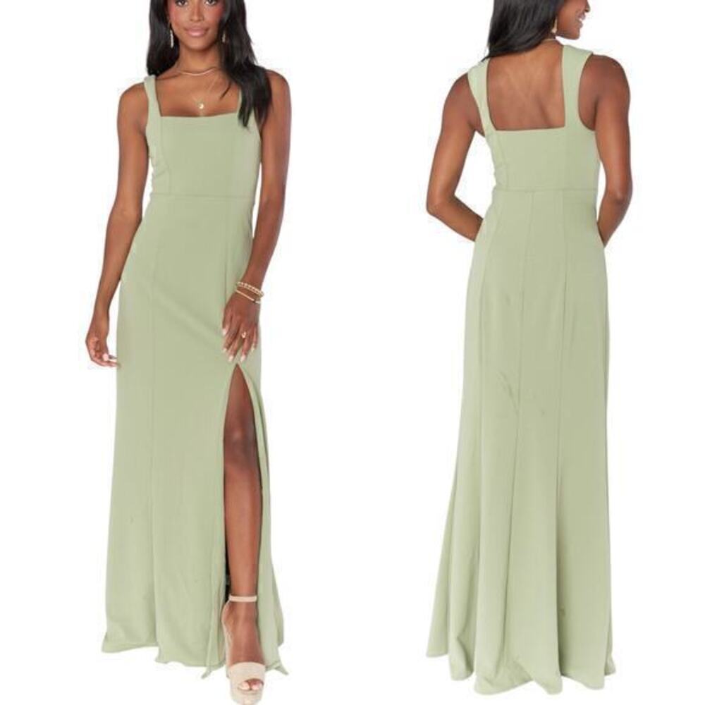 Show Me Your Mumu Paris Gown in Moss Green Stretch size XS